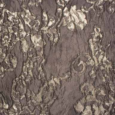 Grey & Gold Metallic Cloqué (A 2.90m Piece)