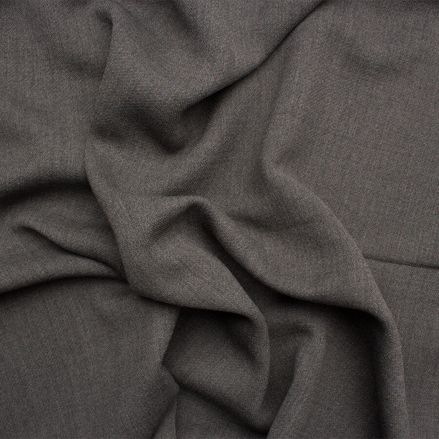 Plain Grey Stretch Wool