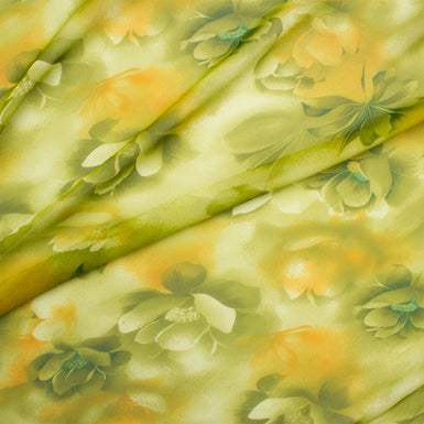 Yellow/Green Floral Silk Chiffon
