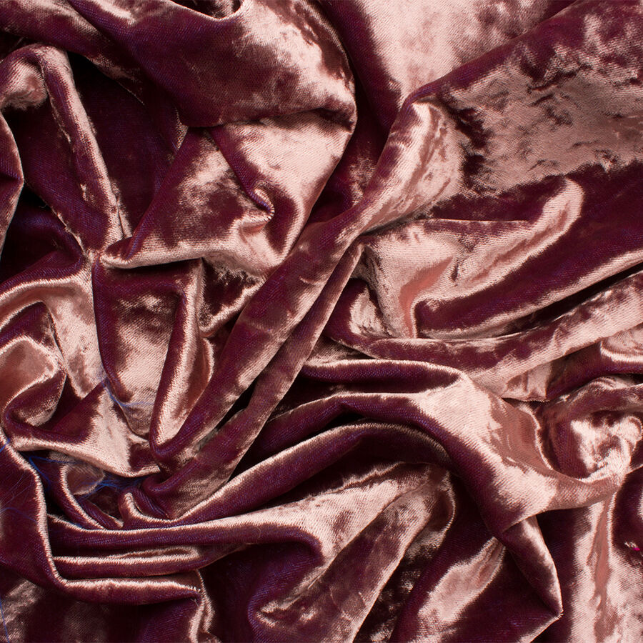 Taupe/Royal Blue Two-Tone Embroidered Velvet