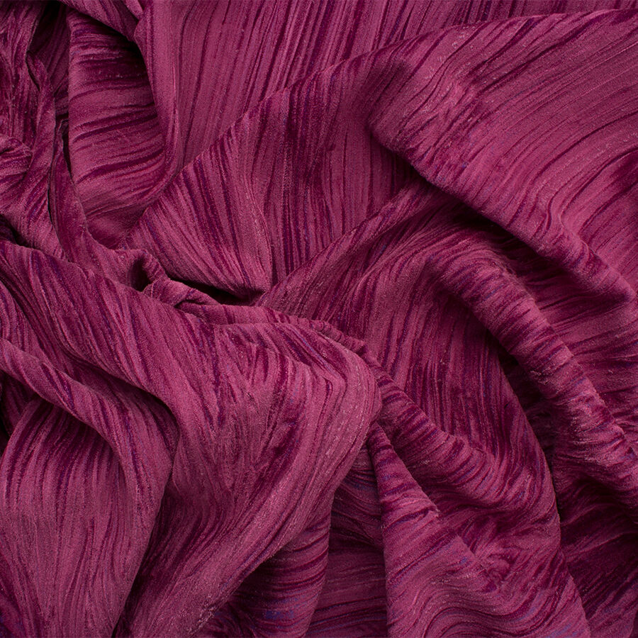 Plum Crushed Viscose Velvet