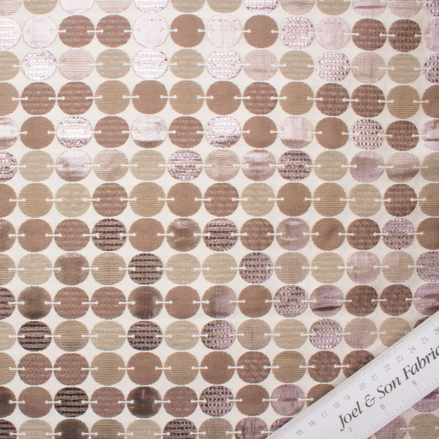 Beige Tone Spotted Metallic Brocade