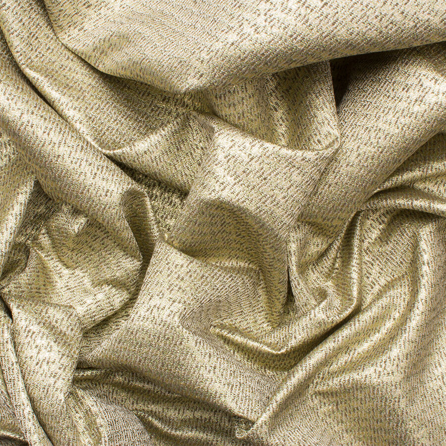 Taupe/Green/Gold Metallic Brocade