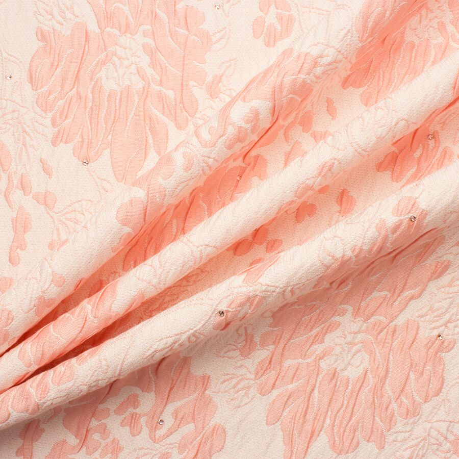 Pale Pink Floral Cloqué