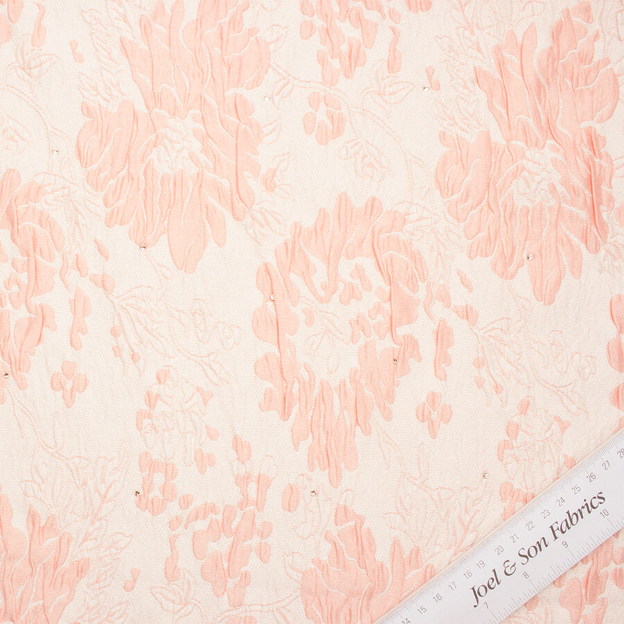 Pale Pink Floral Cloqué