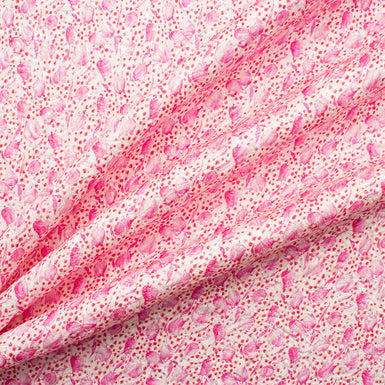 Fuchsia Pink Silk Cloqué