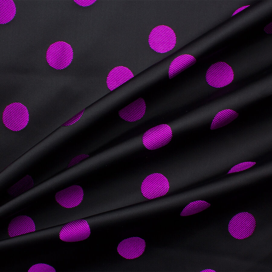 Black/Rich Purple Spot Jacquard