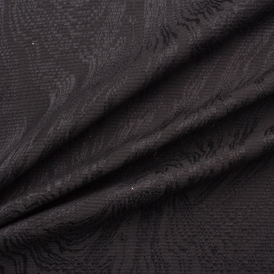 Midnight/Black Jacquard Cloqué