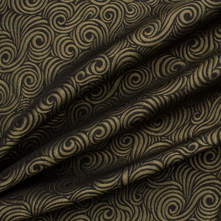 Black/Gold Metallic Brocade