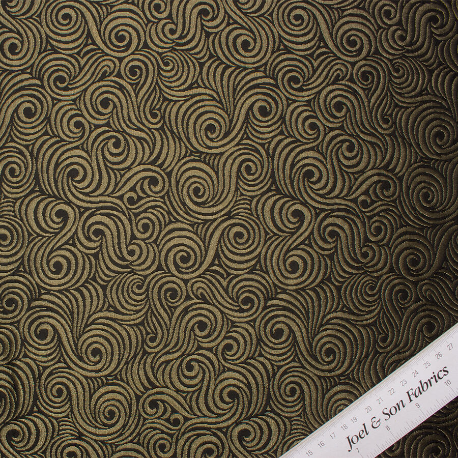 Black/Gold Metallic Brocade