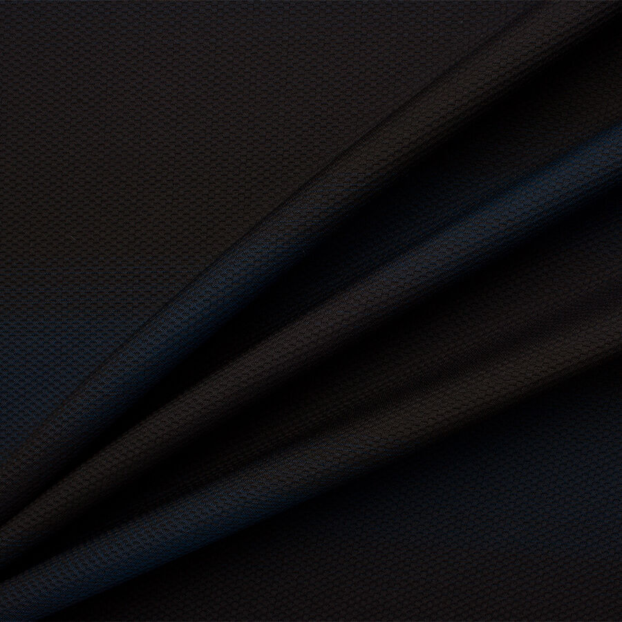 Black/Blue Woven Cloqué