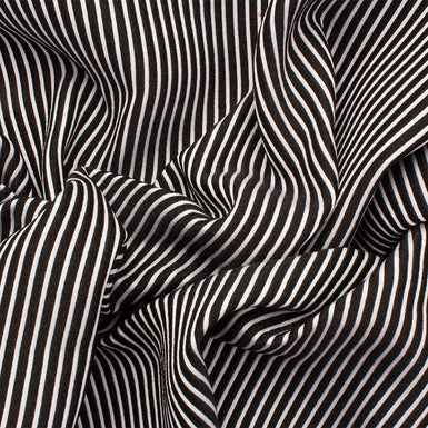 Black/White Striped Cloqué