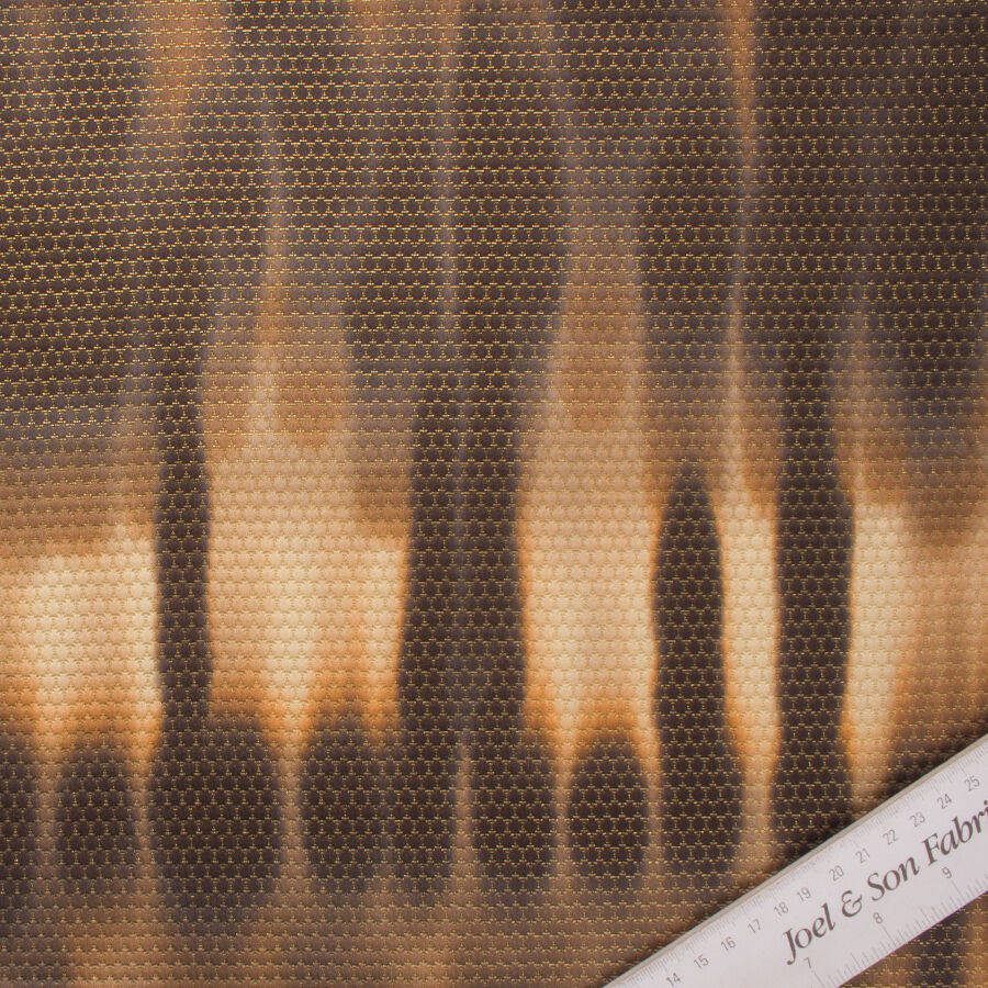 Dark Taupe/Gold Metallic 'Spot' Brocade