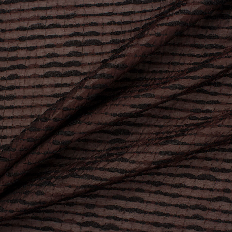 Brown Embroidered Viscose