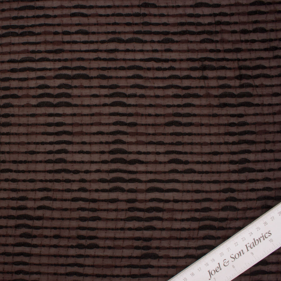 Brown Embroidered Viscose