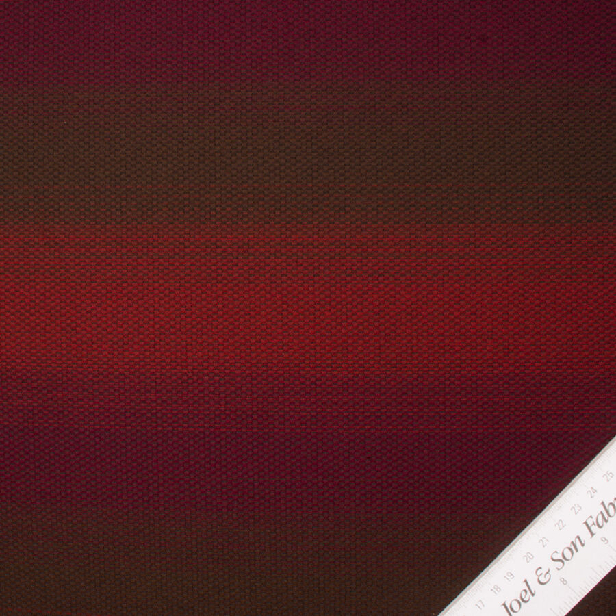 Red/Black Ombré Cloqué Jacquard