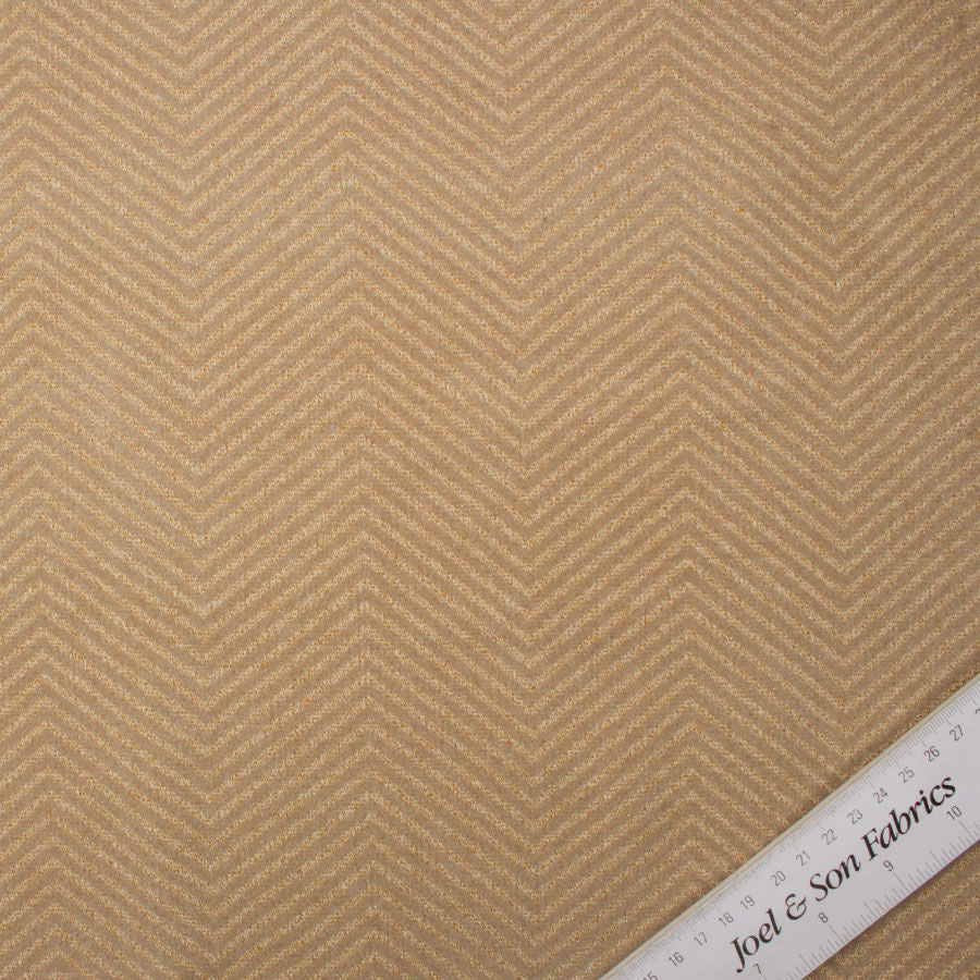 Beige/Gold Flocked Wool (A 2.50m)
