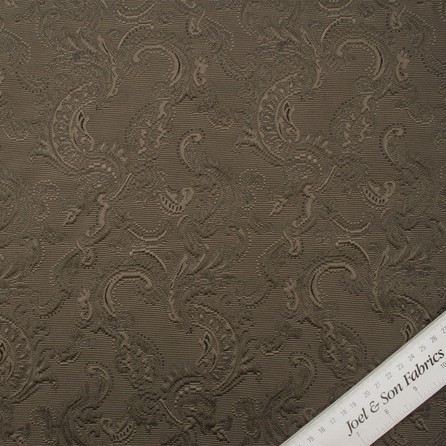 Dark Taupe Metallic Jacquard Brocade