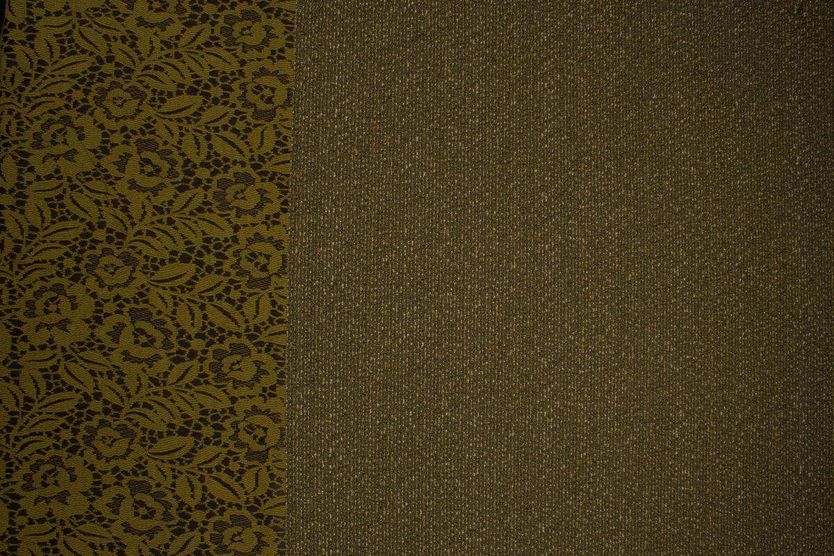 Dark Green Chenille Brocade
