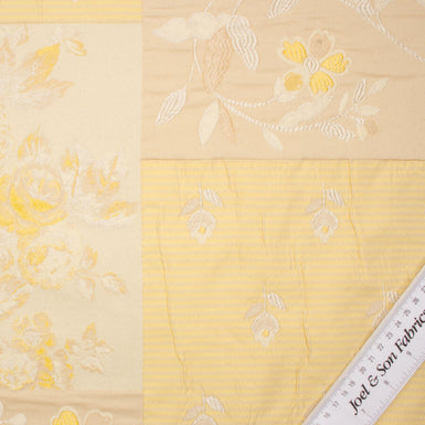 Yellow Floral Patchwork Brocade