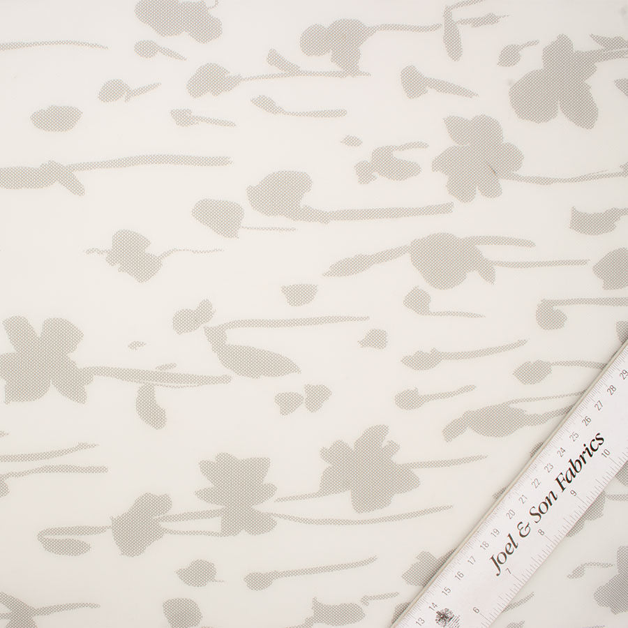 Black Floral Printed Tulle