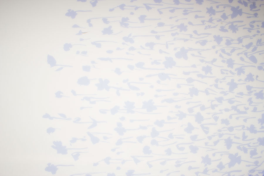 Blue Floral Printed Tulle