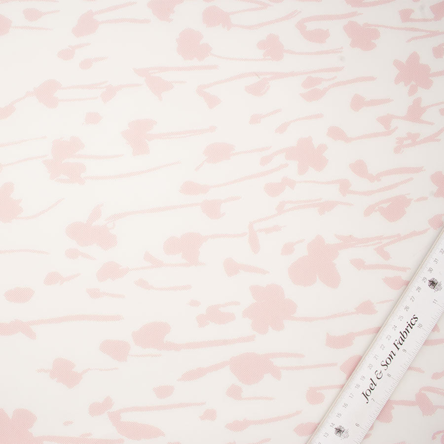 Red Floral Printed Tulle