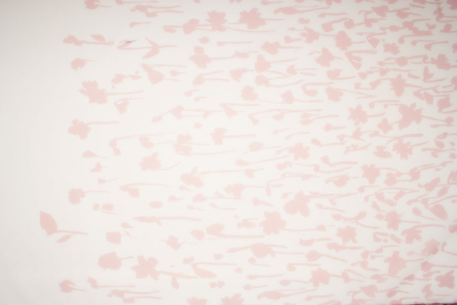 Red Floral Printed Tulle