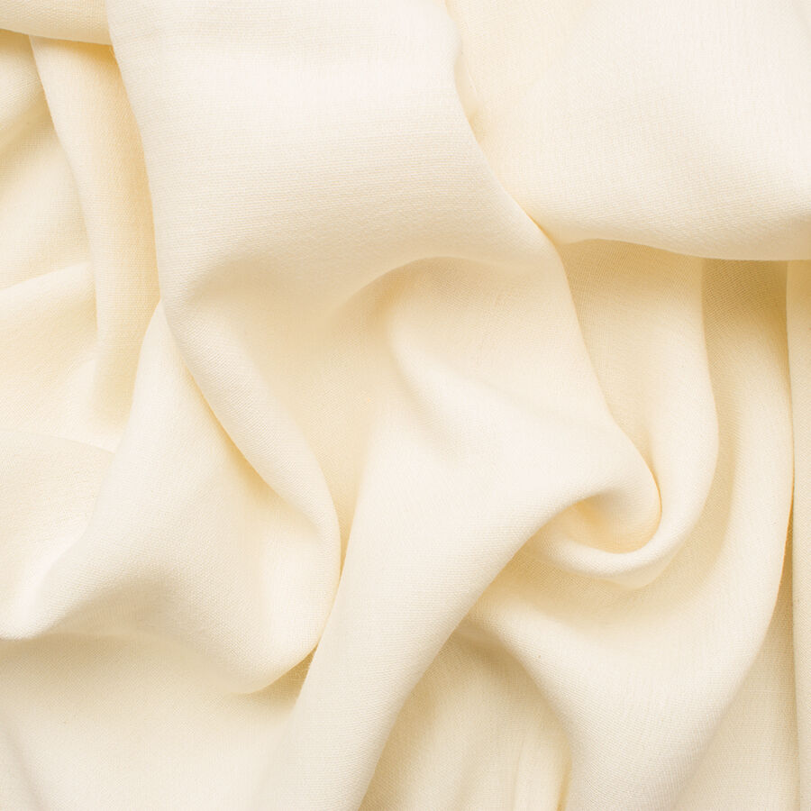 Cream Wool Blend with Faux Leather Border