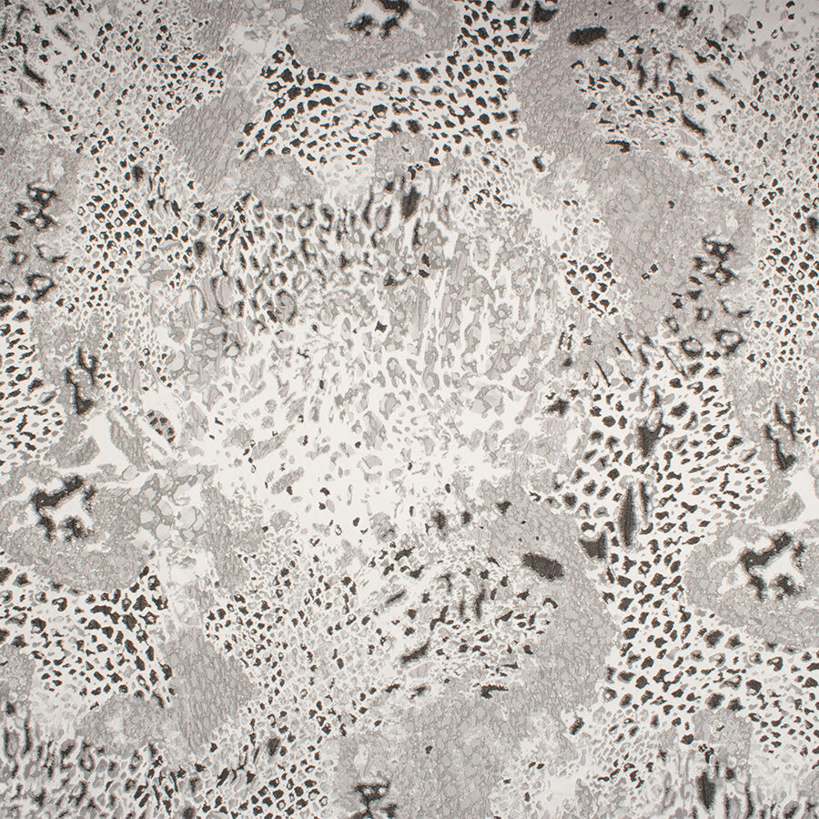 Animal Print Silver Metallic Brocade