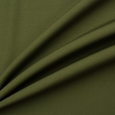 Army Green Wool Gaberdine