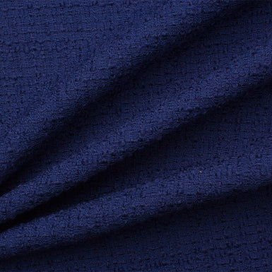 French Blue Wool Bouclé