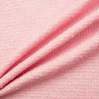 Baby Pink Lurex Wool Bouclé