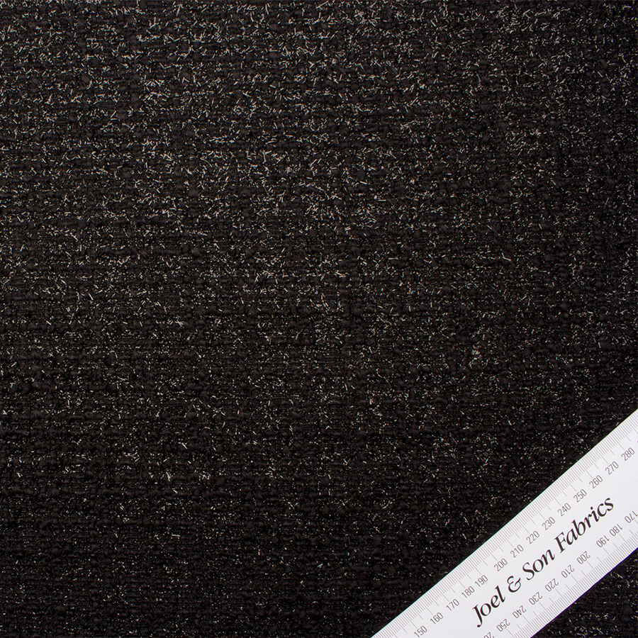 Black Lurex Wool Bouclé