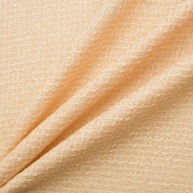 Pale Peach Lurex Wool Bouclé