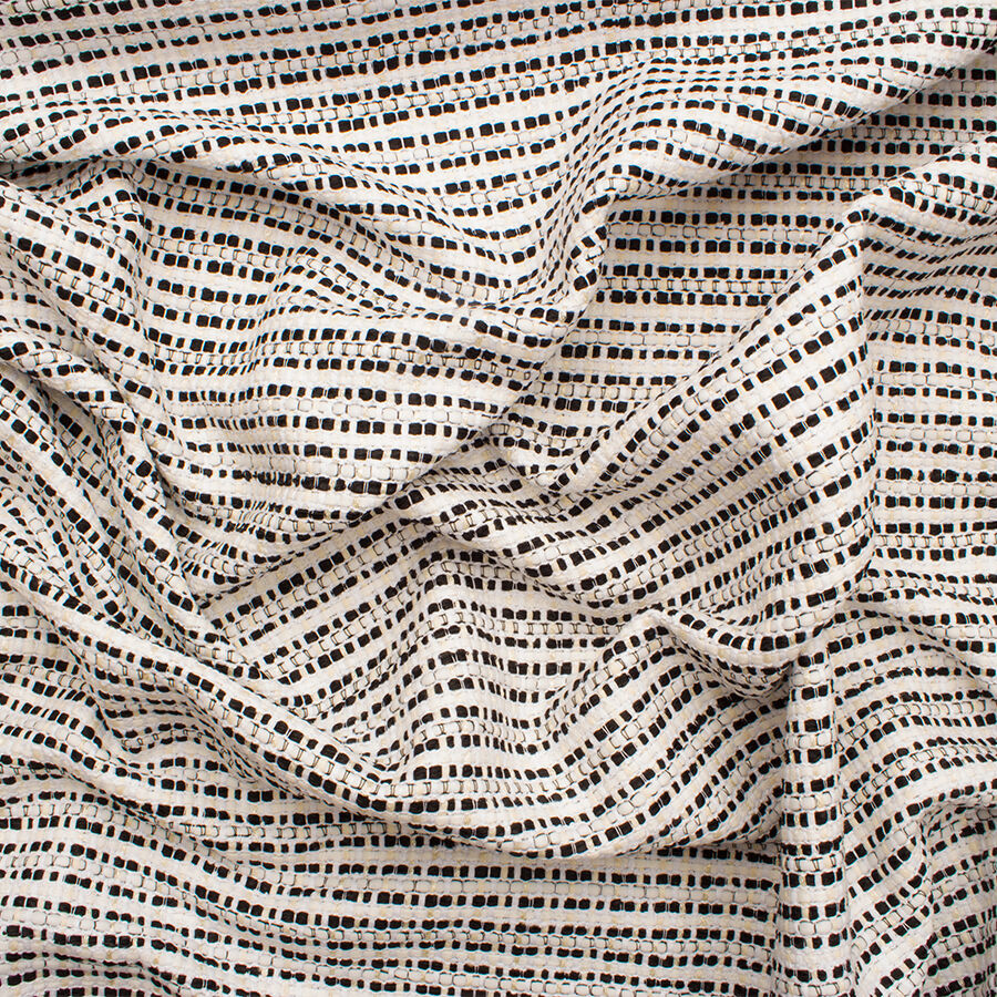 Black/Ivory Striped Bouclé