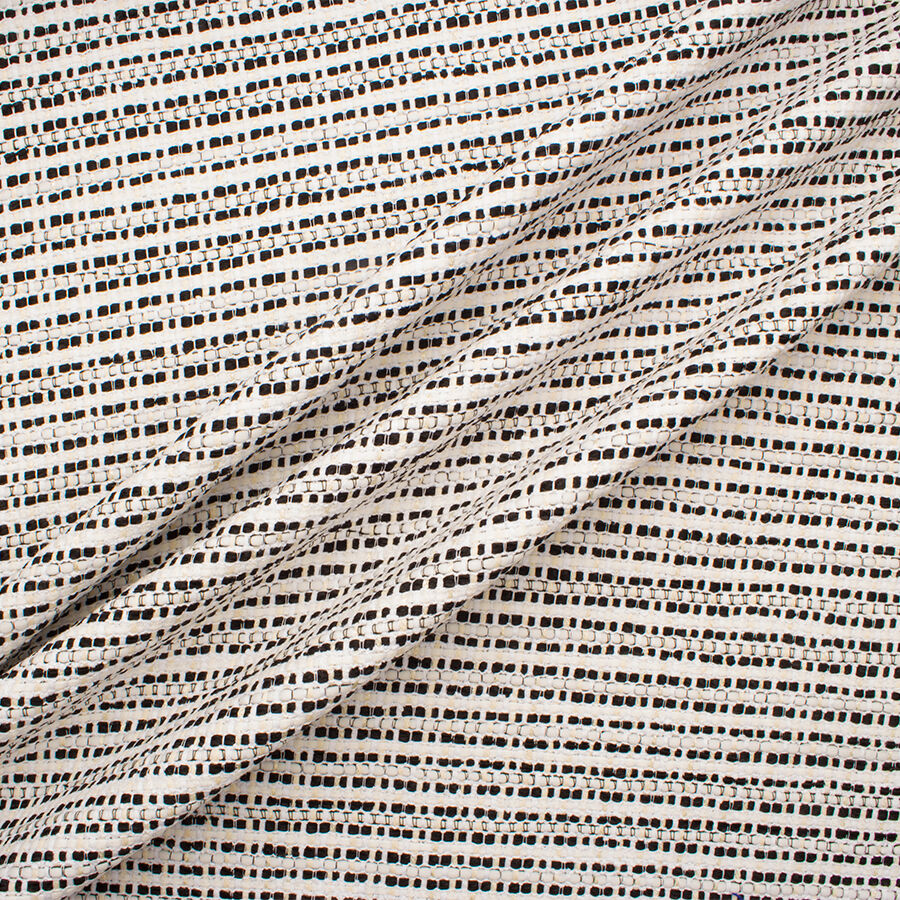 Black/Ivory Striped Bouclé