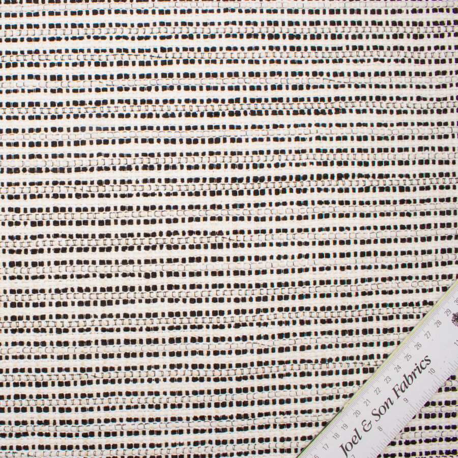Black/Ivory Striped Bouclé