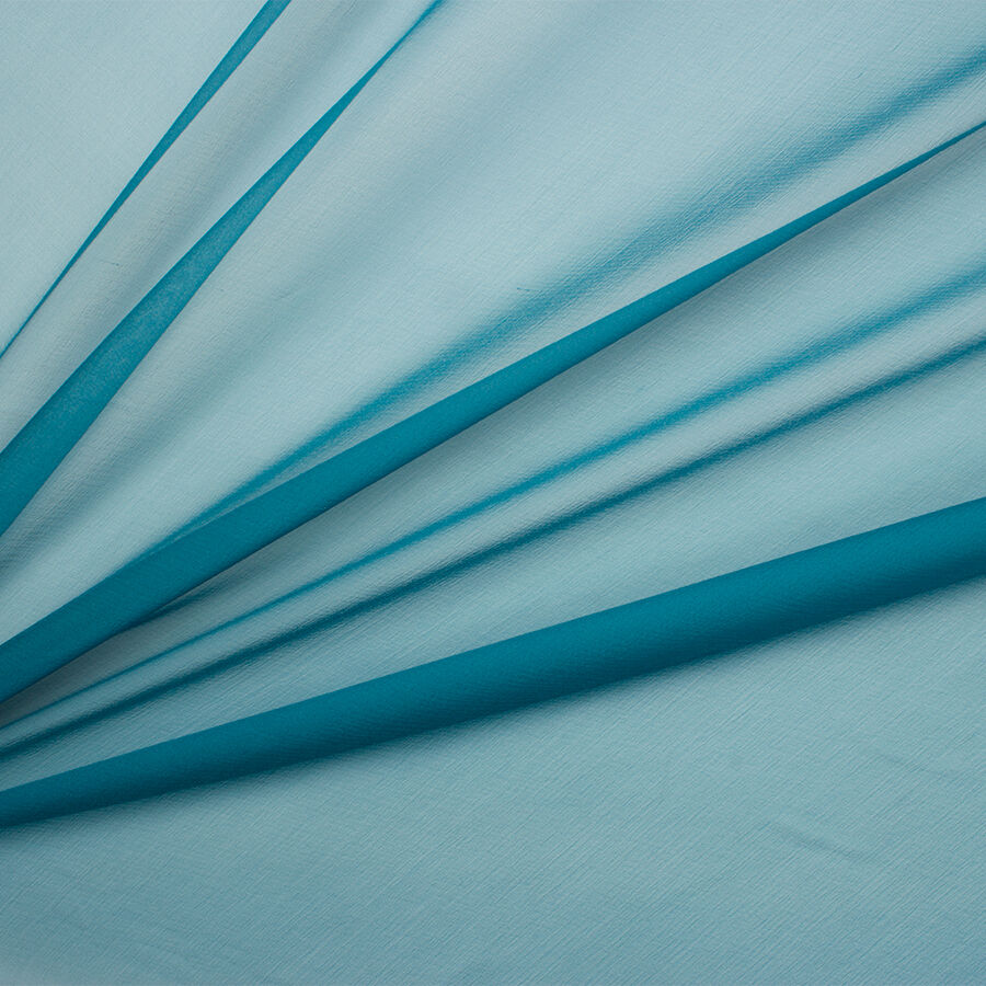 Teal Silk Chiffon