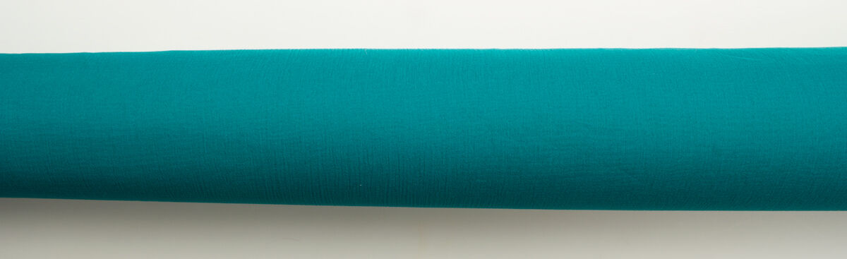 Deep Turquoise Silk Chiffon