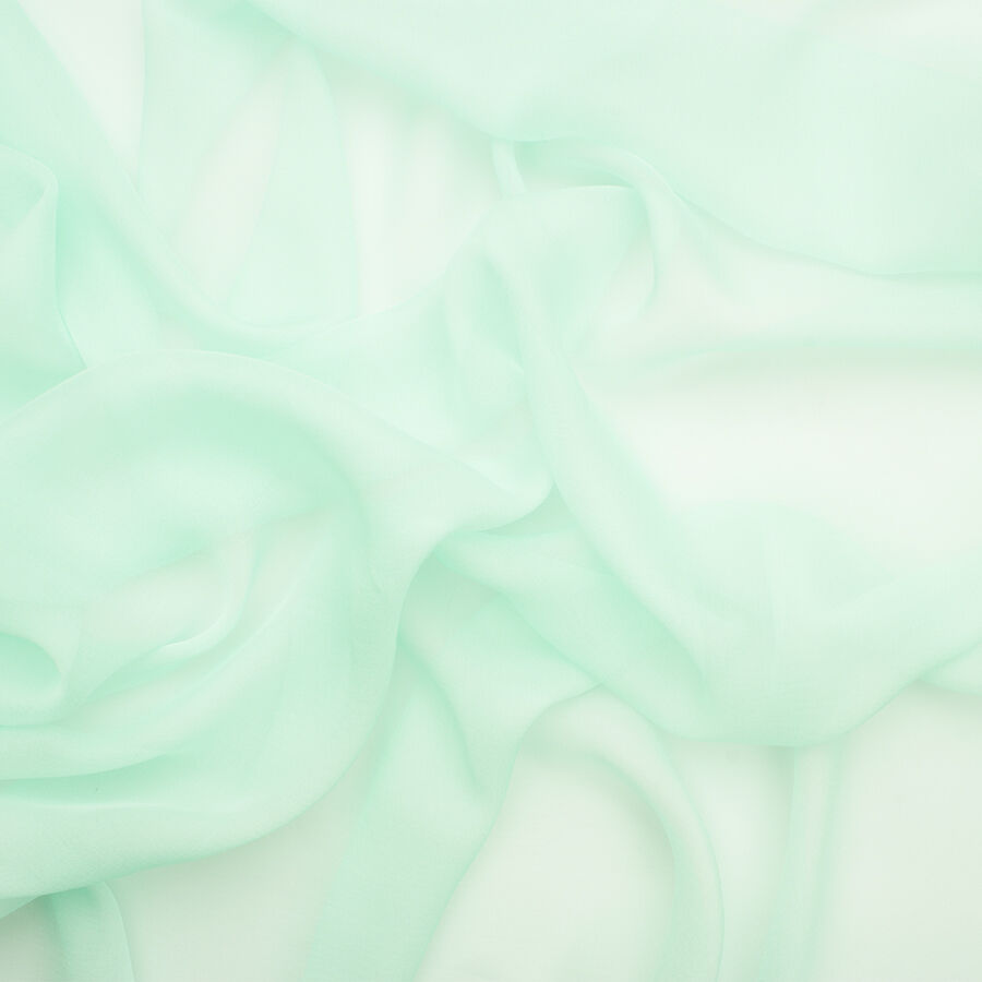 Mint Green Silk Chiffon