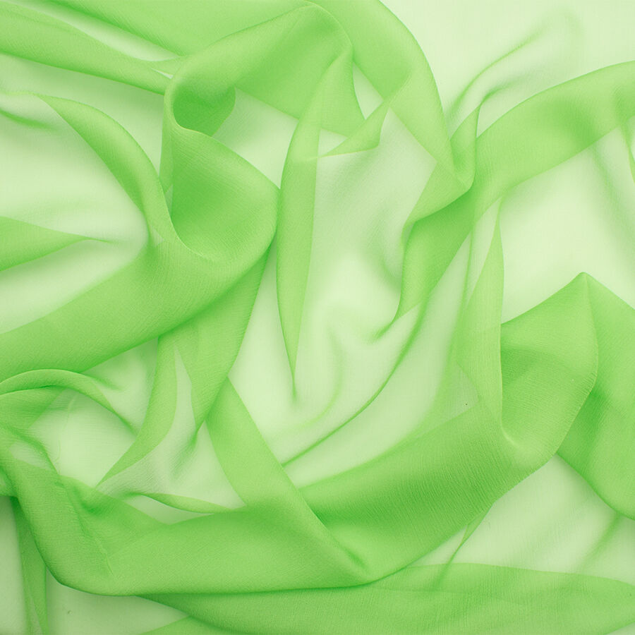 Apple Green Silk Chiffon (A 1.60m Piece)