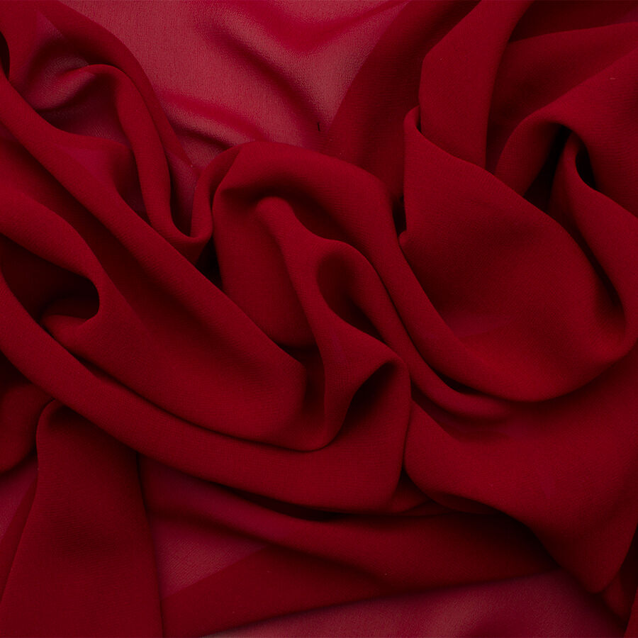 Maroon Silk Georgette