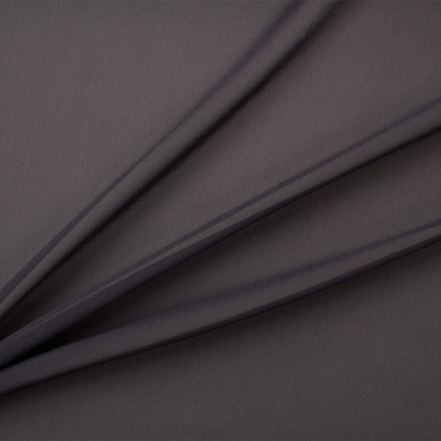 Dark Grey Silk Georgette