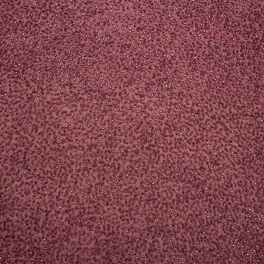 Dark Cherry Beaded Chiffon