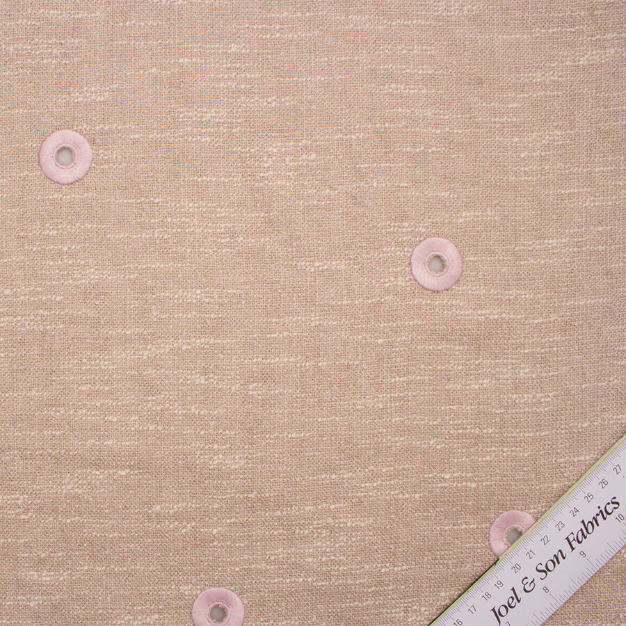 Dusty Pink Embroidered Bouclé