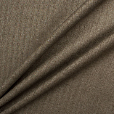 Dark Taupe Herringbone Cashmere & Silk Suiting