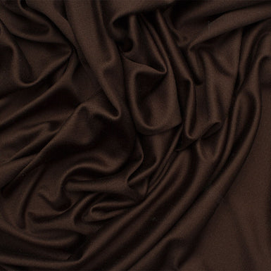 Dark Brown Pure Silk Jersey