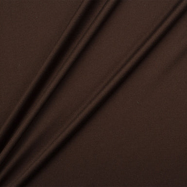 Dark Brown Pure Silk Jersey