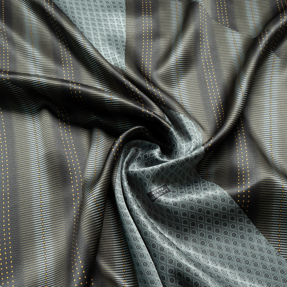 Grey & Brown Lanvin Silk